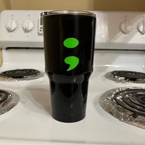 Custom semi colon tumbler cup